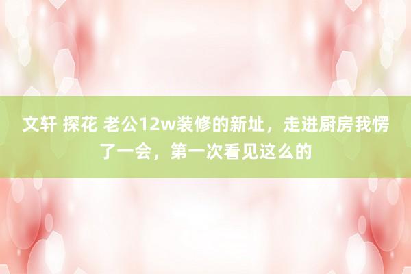 文轩 探花 老公12w装修的新址，走进厨房我愣了一会，第一次看见这么的