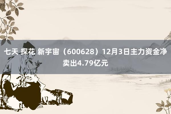 七天 探花 新宇宙（600628）12月3日主力资金净卖出4.79亿元