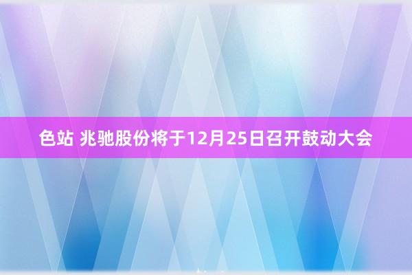 色站 兆驰股份将于12月25日召开鼓动大会