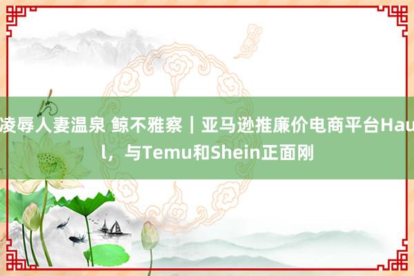 凌辱人妻温泉 鲸不雅察｜亚马逊推廉价电商平台Haul，与Temu和Shein正面刚