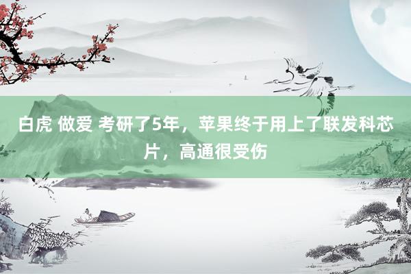 白虎 做爱 考研了5年，苹果终于用上了联发科芯片，高通很受伤