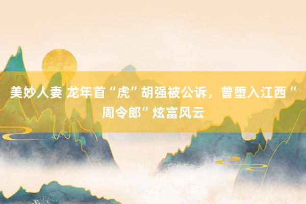 美妙人妻 龙年首“虎”胡强被公诉，曾堕入江西“周令郎”炫富风云