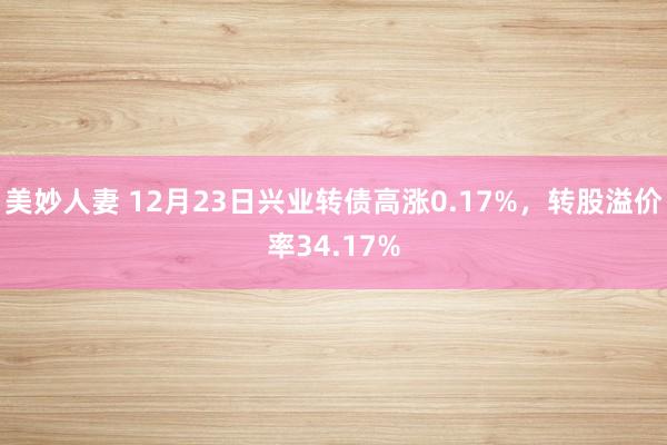 美妙人妻 12月23日兴业转债高涨0.17%，转股溢价率34.17%