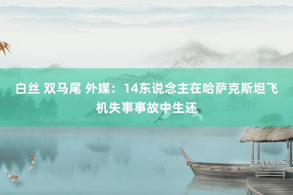 白丝 双马尾 外媒：14东说念主在哈萨克斯坦飞机失事事故中生还