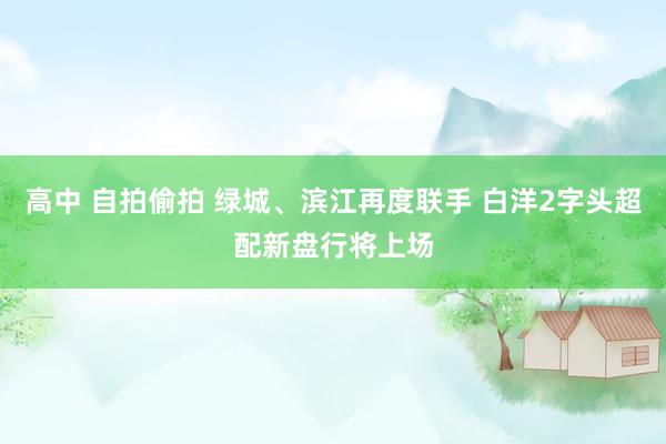 高中 自拍偷拍 绿城、滨江再度联手 白洋2字头超配新盘行将上场