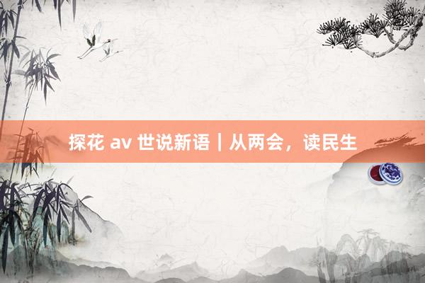探花 av 世说新语｜从两会，读民生