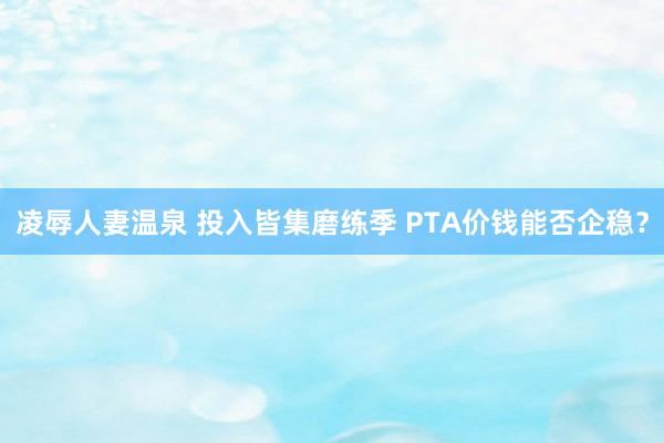 凌辱人妻温泉 投入皆集磨练季 PTA价钱能否企稳？