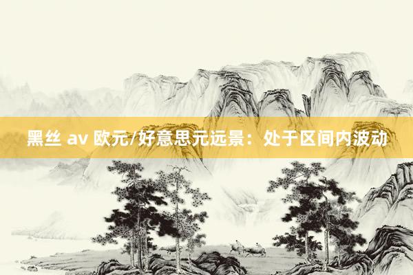 黑丝 av 欧元/好意思元远景：处于区间内波动