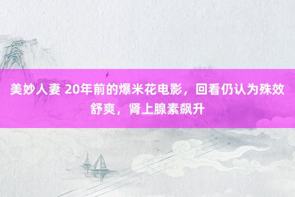 美妙人妻 20年前的爆米花电影，回看仍认为殊效舒爽，肾上腺素飙升