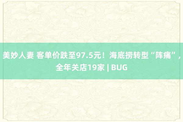 美妙人妻 客单价跌至97.5元！海底捞转型“阵痛”，全年关店19家 | BUG