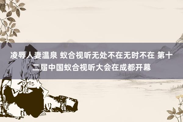 凌辱人妻温泉 蚁合视听无处不在无时不在 第十二届中国蚁合视听大会在成都开幕
