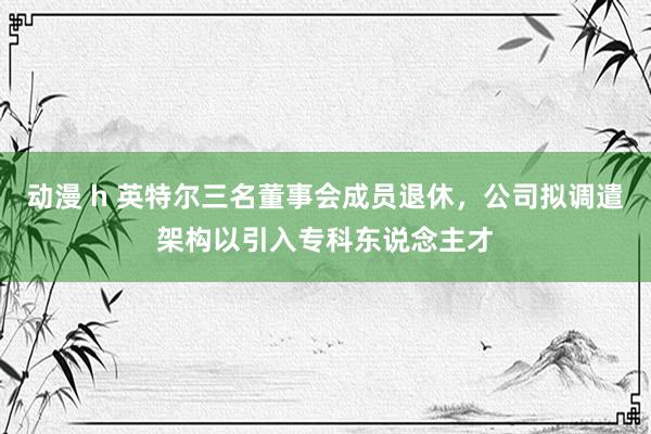 动漫 h 英特尔三名董事会成员退休，公司拟调遣架构以引入专科东说念主才