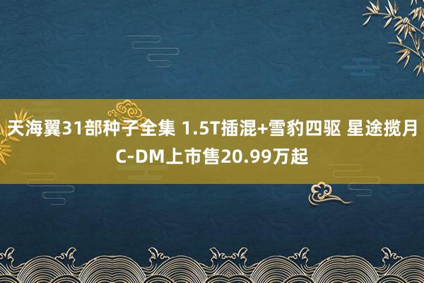 天海翼31部种子全集 1.5T插混+雪豹四驱 星途揽月C-DM上市售20.99万起