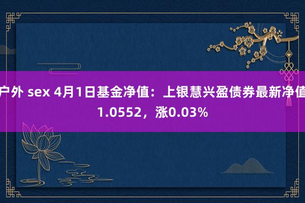 户外 sex 4月1日基金净值：上银慧兴盈债券最新净值1.0552，涨0.03%