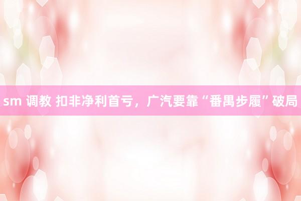 sm 调教 扣非净利首亏，广汽要靠“番禺步履”破局