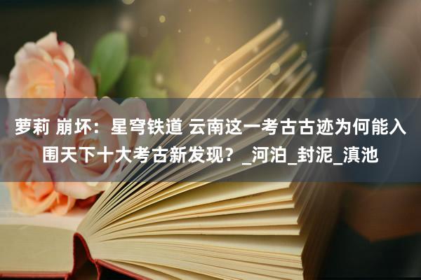 萝莉 崩坏：星穹铁道 云南这一考古古迹为何能入围天下十大考古新发现？_河泊_封泥_滇池