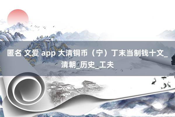 匿名 文爱 app 大清铜币（宁）丁末当制钱十文_清朝_历史_工夫