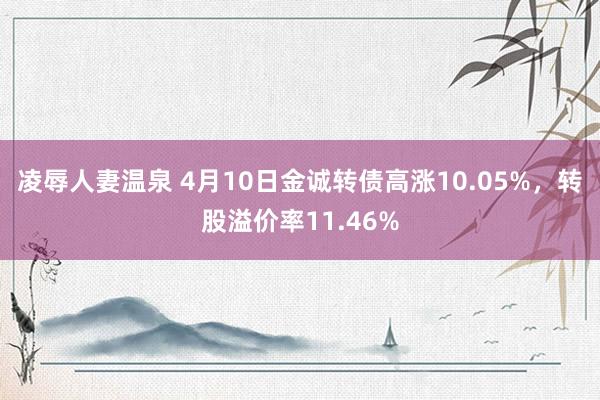 凌辱人妻温泉 4月10日金诚转债高涨10.05%，转股溢价率11.46%
