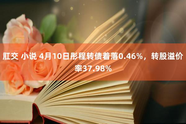 肛交 小说 4月10日彤程转债着落0.46%，转股溢价率37.98%