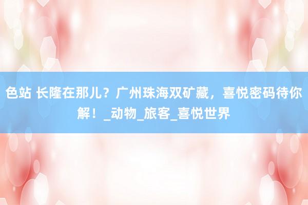 色站 长隆在那儿？广州珠海双矿藏，喜悦密码待你解！_动物_旅客_喜悦世界