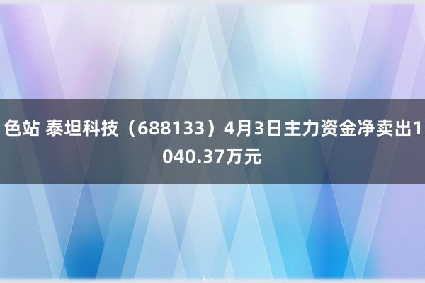 色站 泰坦科技（688133）4月3日主力资金净卖出1040.37万元
