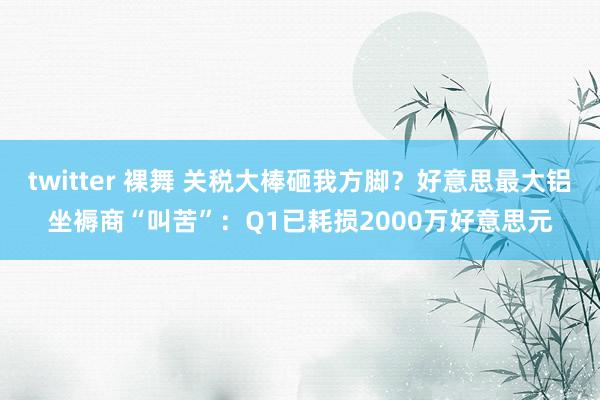 twitter 裸舞 关税大棒砸我方脚？好意思最大铝坐褥商“叫苦”：Q1已耗损2000万好意思元