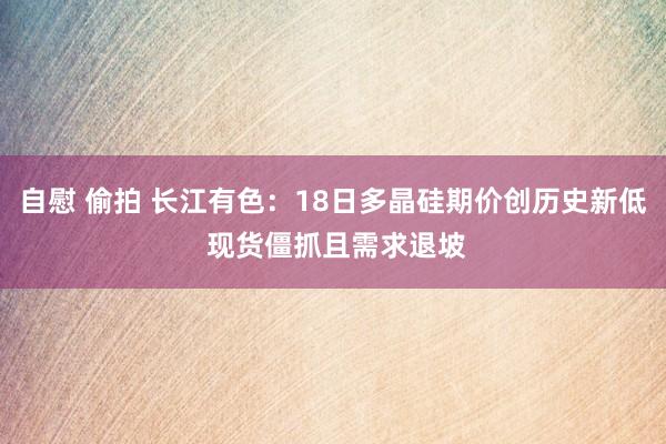 自慰 偷拍 长江有色：18日多晶硅期价创历史新低 现货僵抓且需求退坡