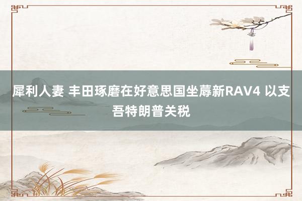 犀利人妻 丰田琢磨在好意思国坐蓐新RAV4 以支吾特朗普关税