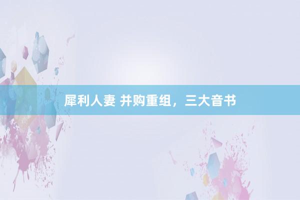 犀利人妻 并购重组，三大音书
