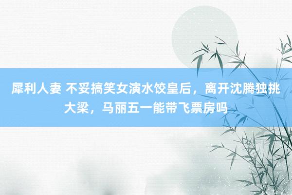 犀利人妻 不妥搞笑女演水饺皇后，离开沈腾独挑大梁，马丽五一能带飞票房吗