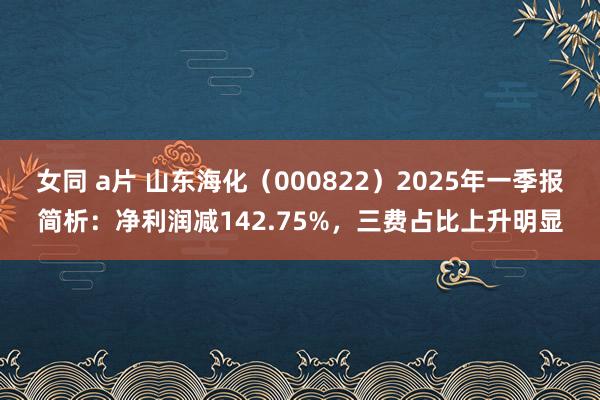 女同 a片 山东海化（000822）2025年一季报简析：净利润减142.75%，三费占比上升明显