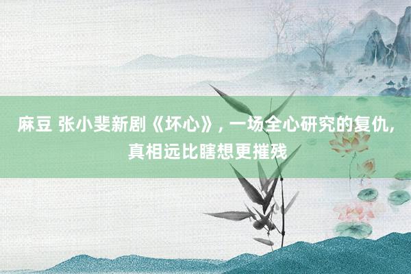 麻豆 张小斐新剧《坏心》， 一场全心研究的复仇， 真相远比瞎想更摧残